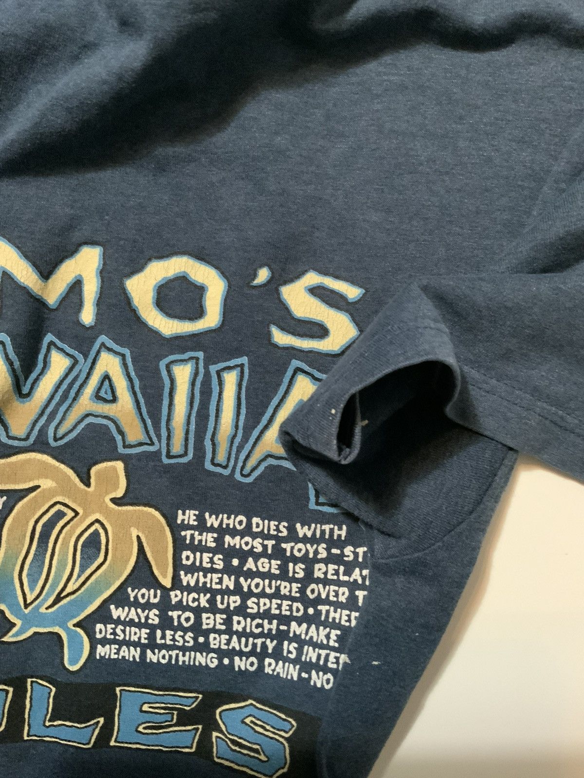 Vintage Vintage 1991 Kimo’s Hawaiian Rules No Rain Hawaii T-Shirt Size US S / EU 44-46 / 1 - 12 Thumbnail