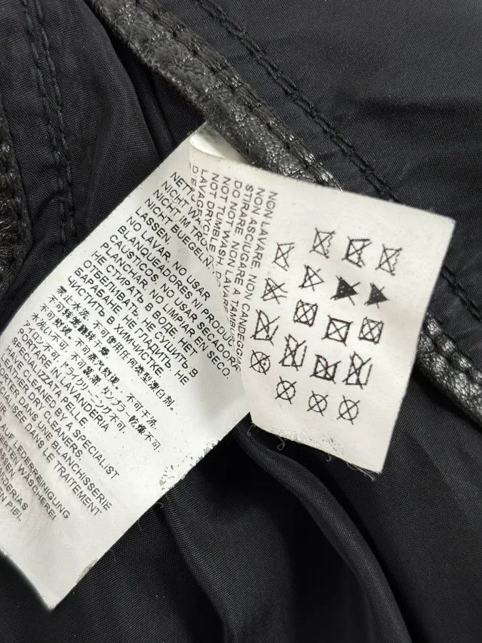 Marni 2010s Marni Black Contrast Red Collar Biker Leather Jacket Size US M / EU 48-50 / 2 - 11 Thumbnail
