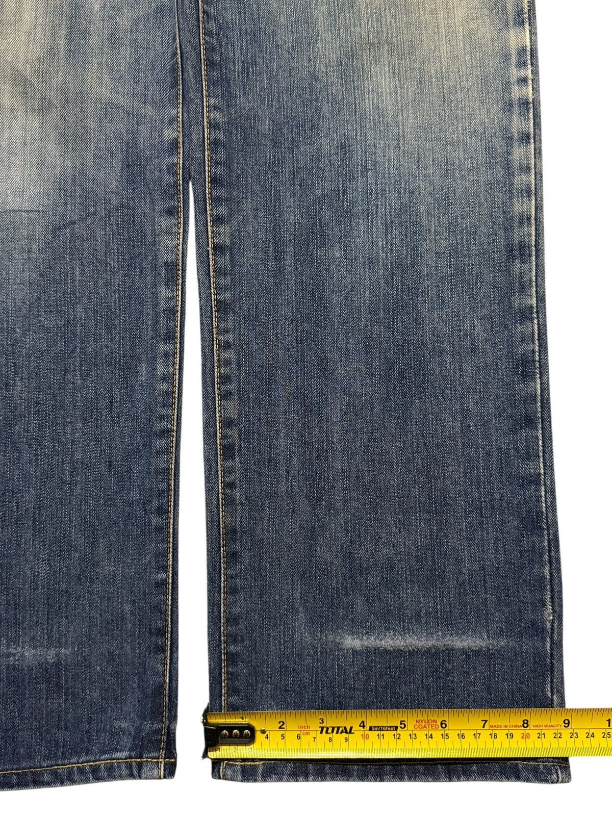 Edwin Vintage 90s Japan Edwin 404 Blue Faded Mud Wash Straight Leg Size US 36 / EU 52 - 14 Thumbnail