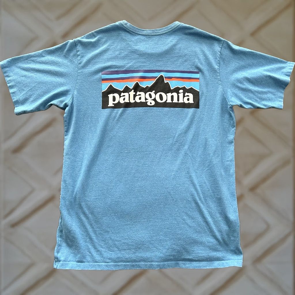 Patagonia Patagonia T-Shirt Men’s Small Sky Blue Short Sleeves Logo Crew Neck Size US S / EU 44-46 / 1 - 1 Thumbnail