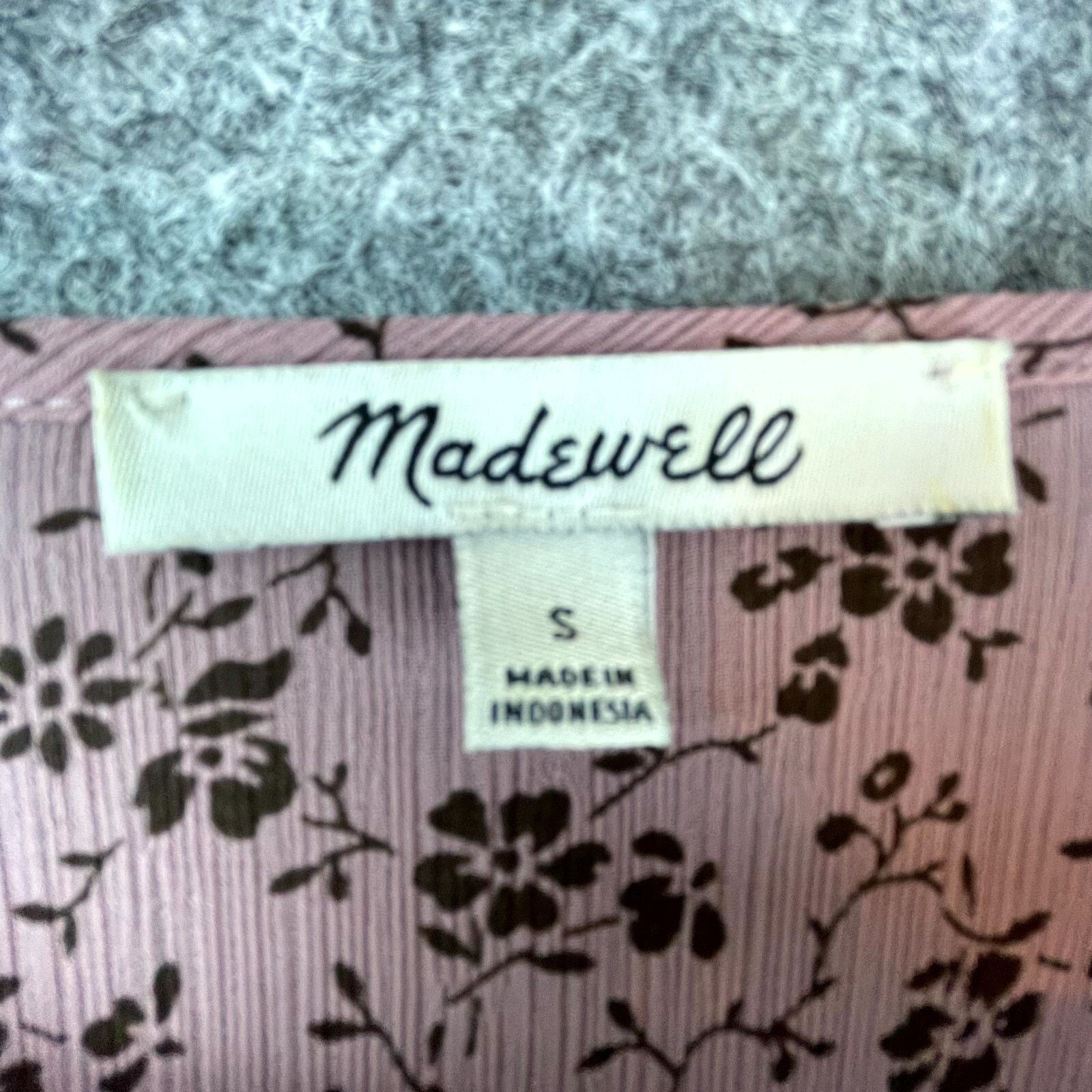 Madewell Madewell Dress Small Pink Ruffle Peasant Velvet Trim Tiered Size S / US 4 / IT 40 - 4 Thumbnail