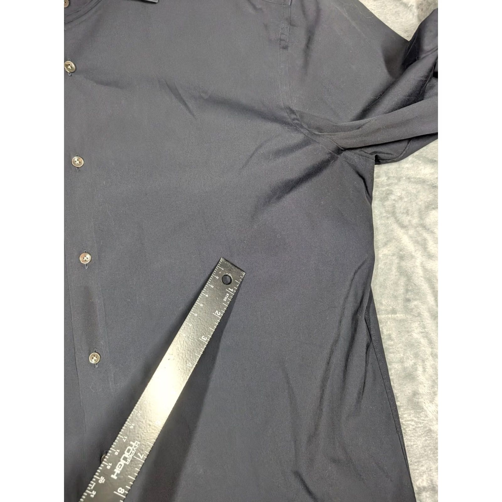 Suitsupply Suitsupply Shirt Mens 16 41 Blue Solid Slim Fit Cotton Stretch Long Sleeve Shirt Mens 16 41L Navy Solid Dress Shirt Mens 41L Slim Size US L / EU 52-54 / 3 - 6 Thumbnail