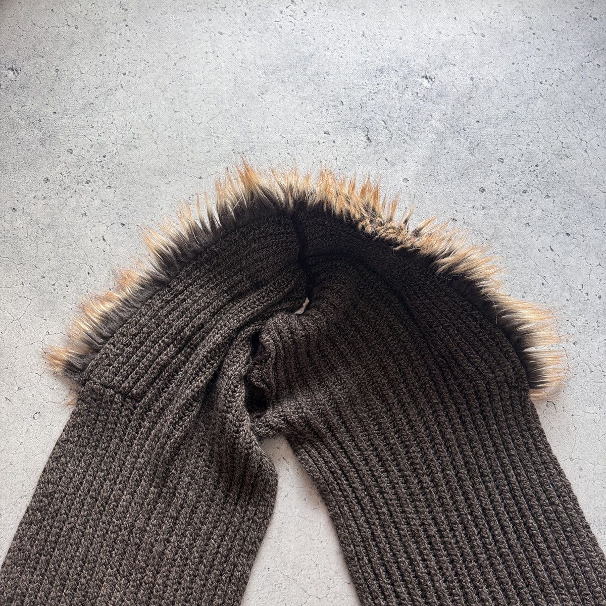 Japanese Brand Hooded Scarf with Faux Fur Trim Vintage Japanese Style Hat Size ONE SIZE - 5 Thumbnail