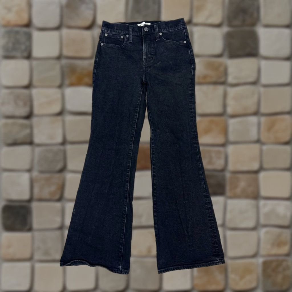 Madewell Madewell The Perfect Vintage Jeans Womens 25P Black Cotton Mid Rise 26x28 Flared Boyfriend Style City Preppy Mens? Size 42" / US 20 - 1 Thumbnail