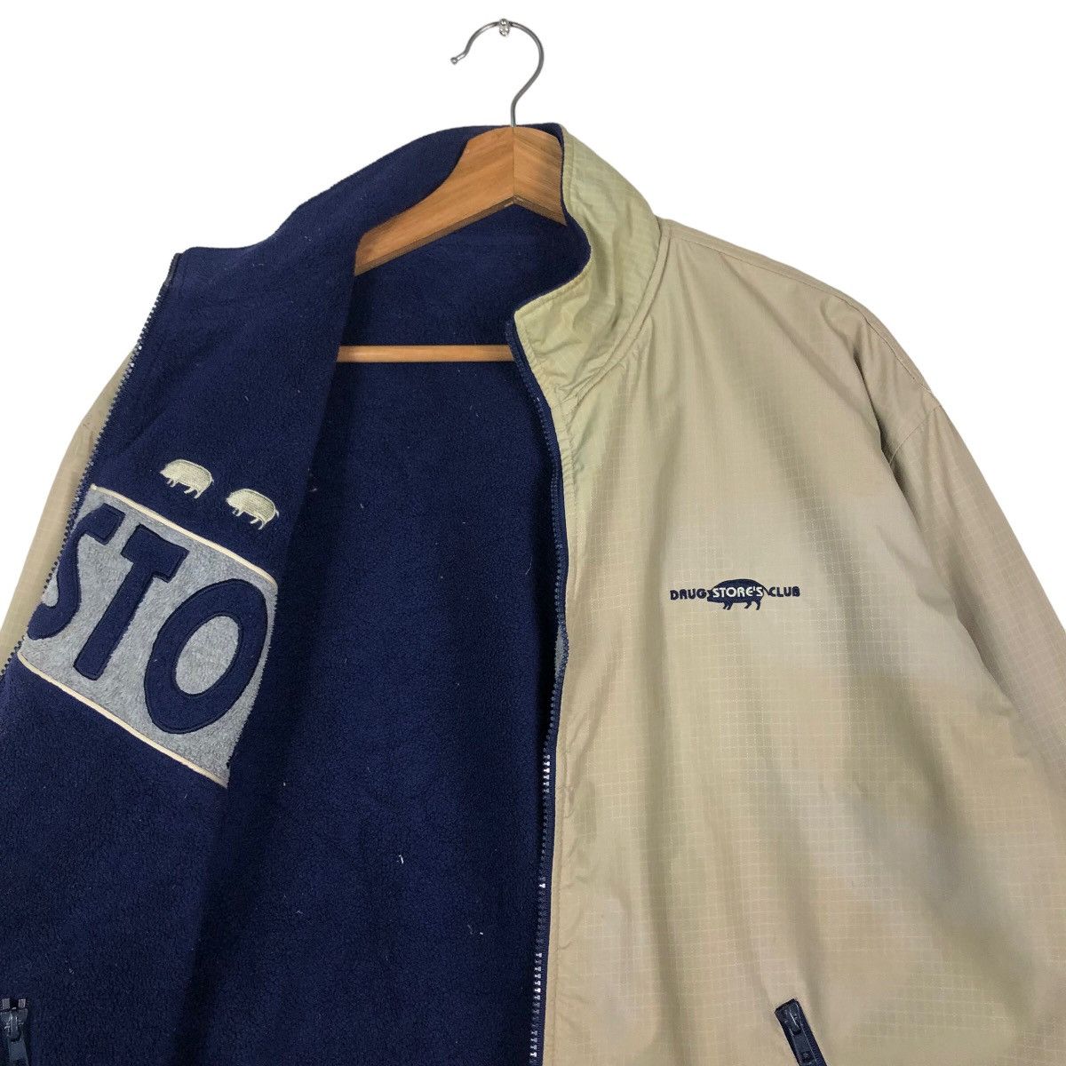Hysteric Glamour 🔥Vintage Bomber Jacket Reversible Drug Store Japan Made Size US L / EU 52-54 / 3 - 12 Thumbnail