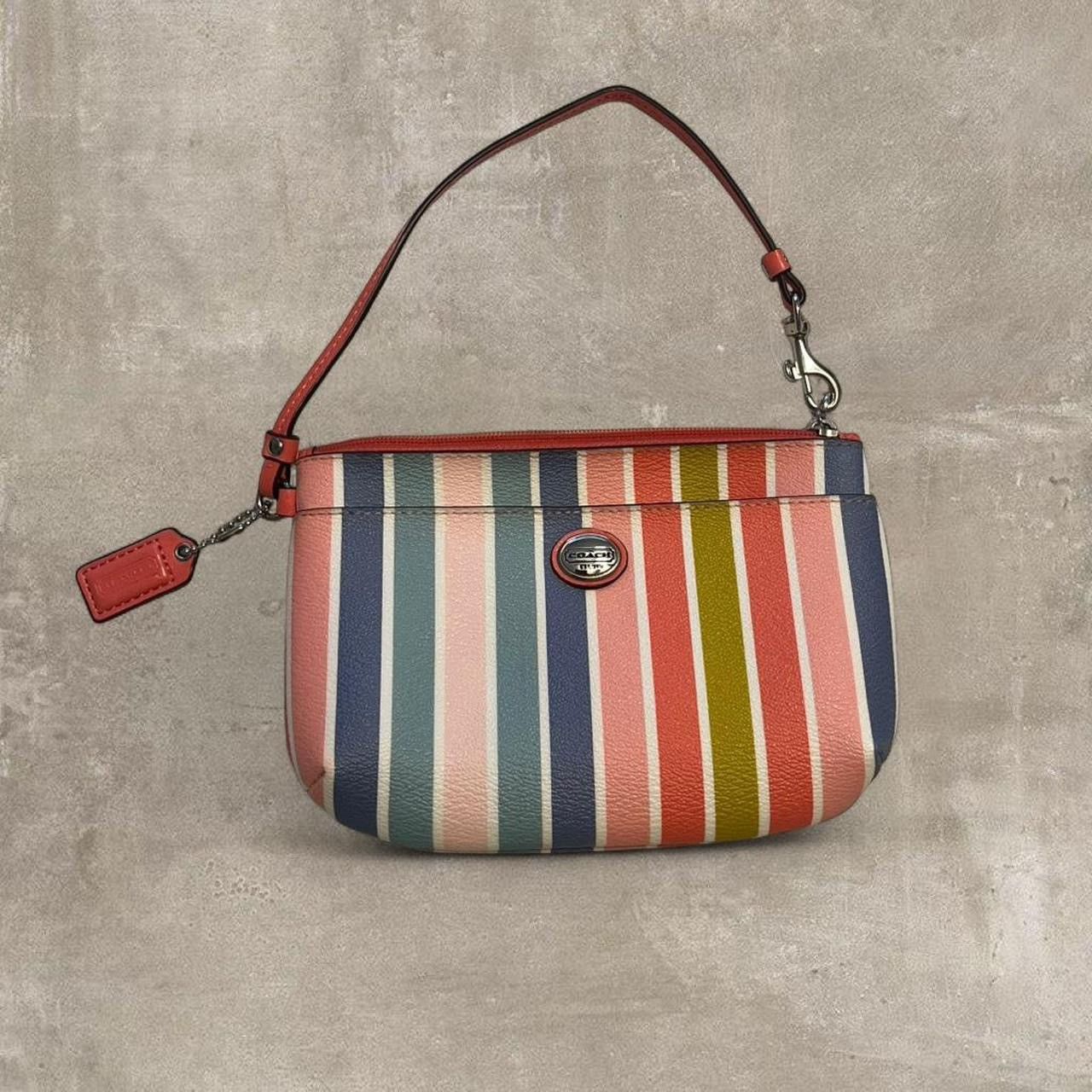 Coach Coach Multicolor Striped Mini WristletPink, Blue, Red, Green Size ONE SIZE - 1 Thumbnail