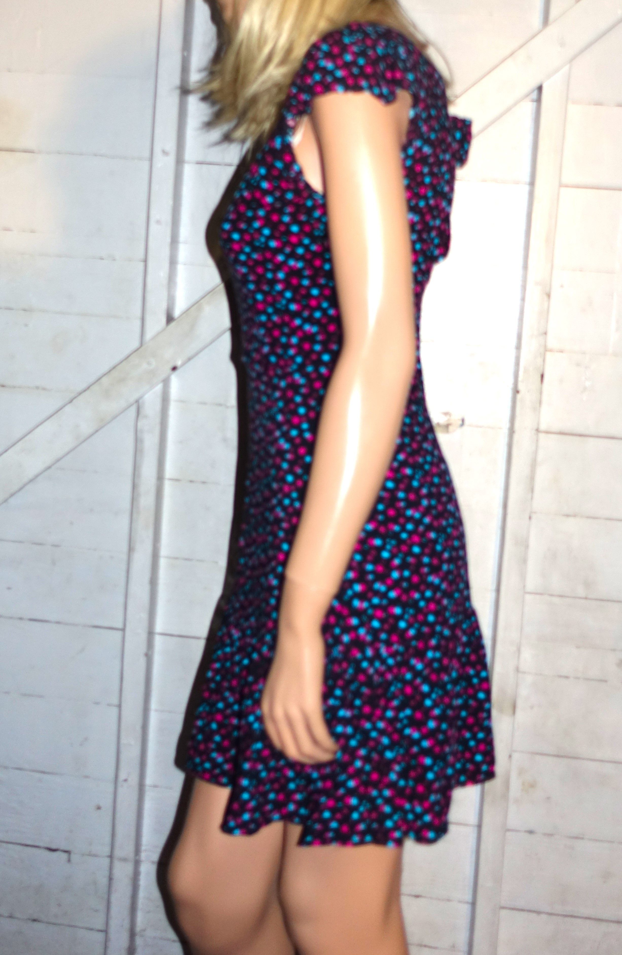 Other I love H81 Turquoise Fuchsia Open Back Hearts Dress S Size S / US 4 / IT 40 - 4 Thumbnail