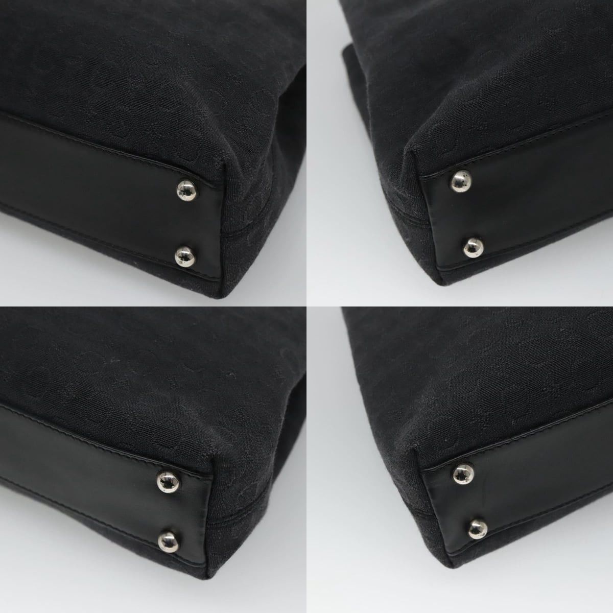 Celine CELINE C Macadam Canvas Hand Bag Black Size ONE SIZE - 10 Thumbnail