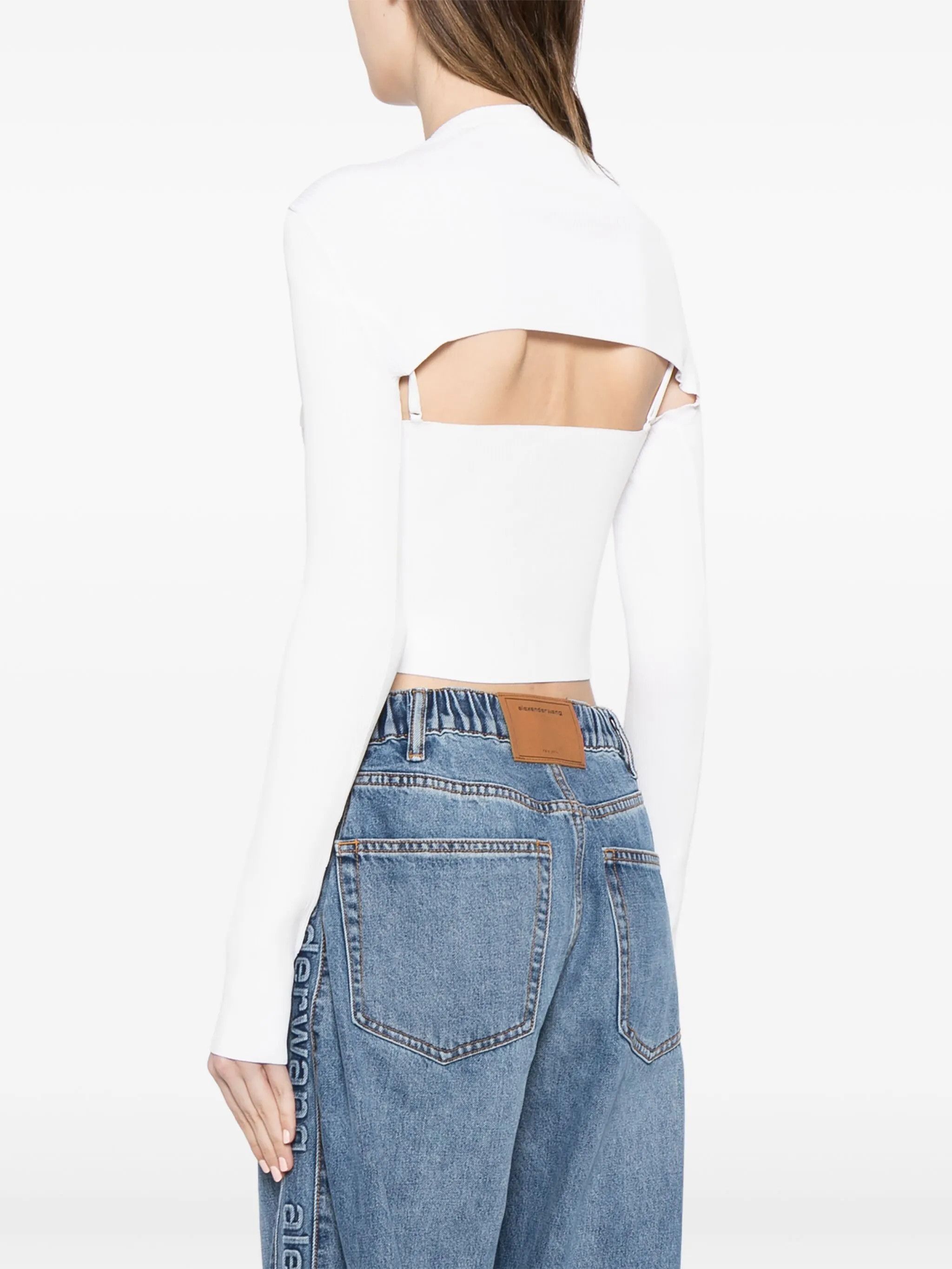 Alexander Wang o1s22i1n0225 Two-Piece Cropped Set in White Size M / US 6-8 / IT 42-44 - 4 Thumbnail