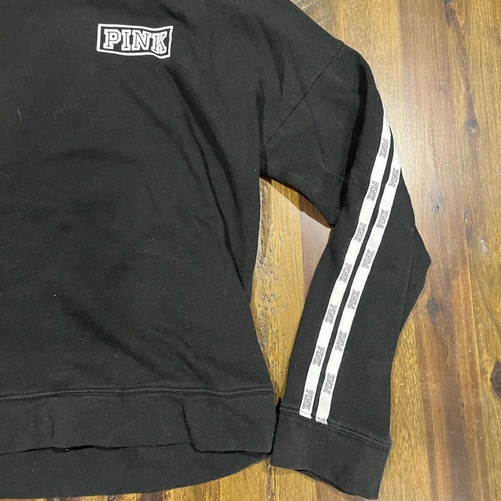 Victoria's Secret Victoria’s Secret PINK Black and White Pullover Sweatshirt Size M / US 6-8 / IT 42-44 - 3 Thumbnail