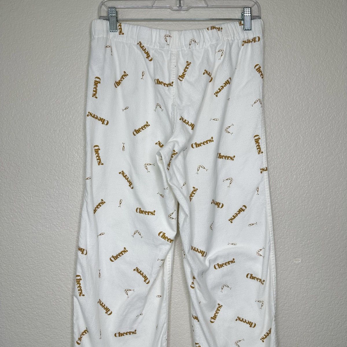 J.Crew J. Crew White “Cheers” Printed Flannel Pajama Pants Size 31" - 6 Thumbnail