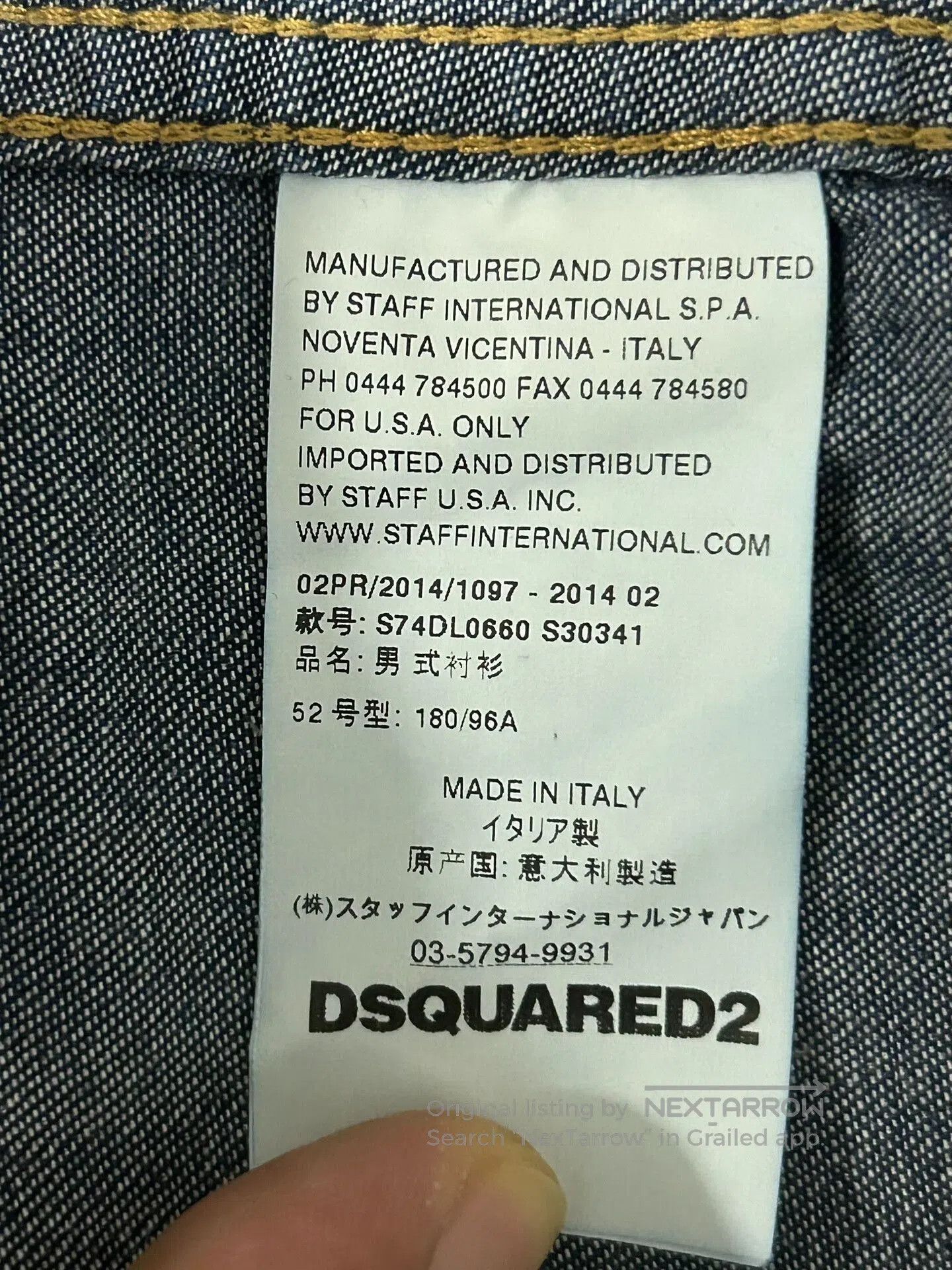 Dsquared2 dsquared2 Men's Denim Shirt with Unique Details. Size US L / EU 52-54 / 3 - 9 Thumbnail
