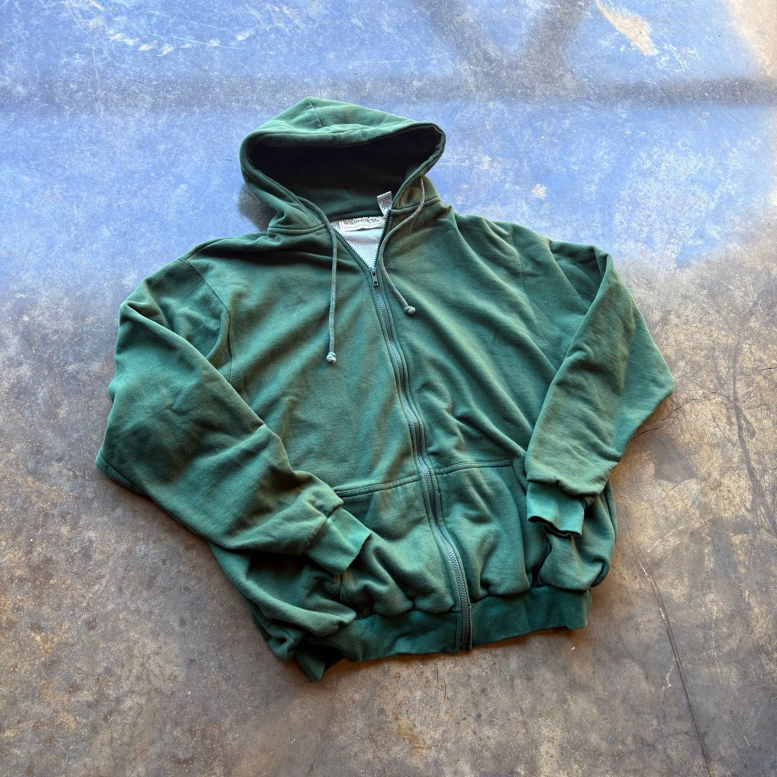 Vintage Vintage Boxy Thermal Forest Green Sweatshirt Size US XXL / EU 58 / 5 - 2 Thumbnail