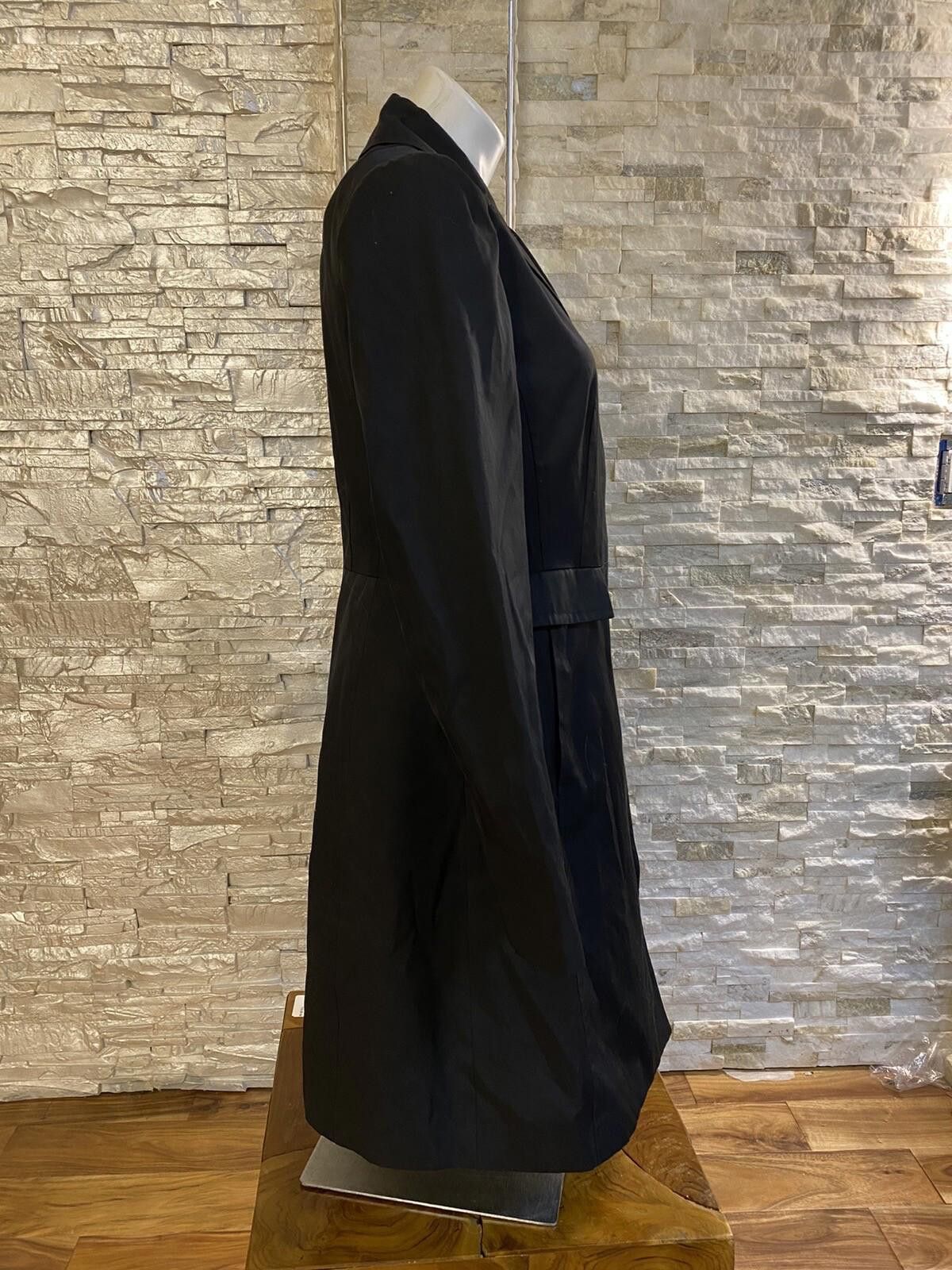Other Designed By FTN Women Black Long Trench Coat/Jacket Sz Xs Size XS / US 0-2 / IT 36-38 - 5 Thumbnail