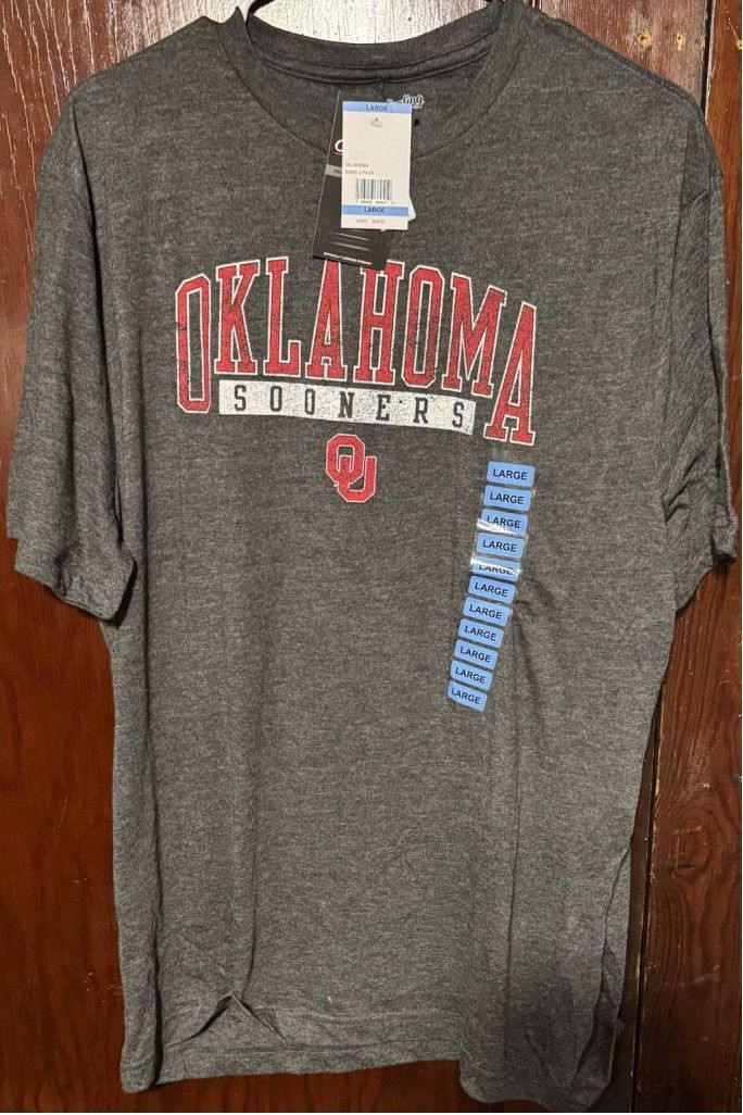 NCAA Oklahoma Sooners Gray Logo Tee Men's Size L NEW WITH TAGS Size US L / EU 52-54 / 3 - 1 Thumbnail