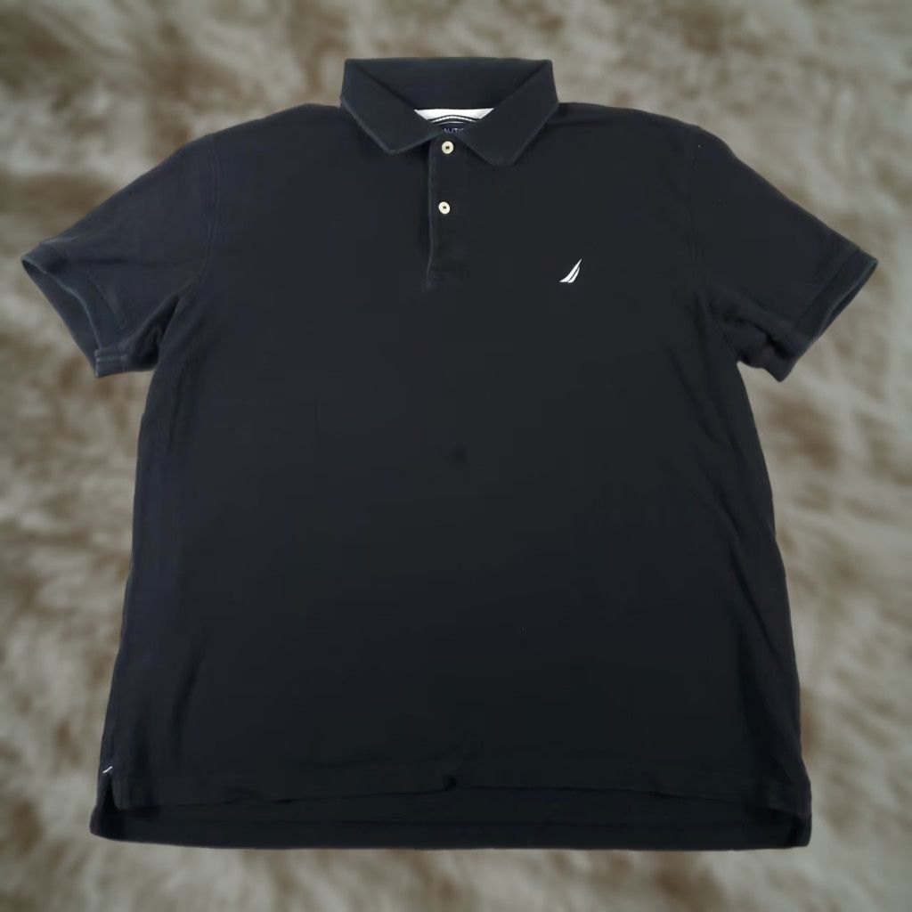 Nautica VINTAGE Nautica Polo Shirt Mens Large Black Short Sleeve Casual Golf Mens Size US L / EU 52-54 / 3 - 1 Thumbnail