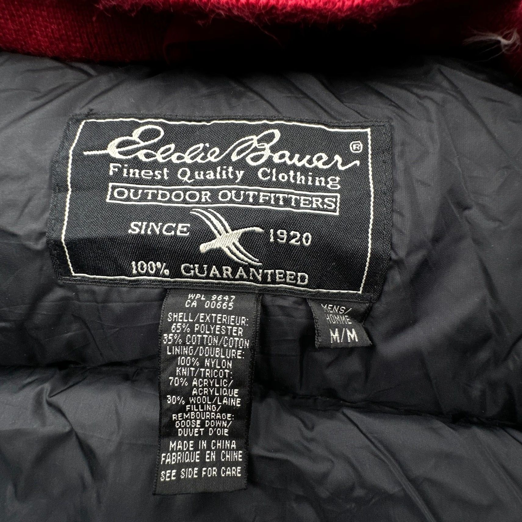 Eddie Bauer Eddie Bauer Jacket Men M Red Hooded Goose Down Puffer Quilted Black Long Parka Size US M / EU 48-50 / 2 - 2 Thumbnail