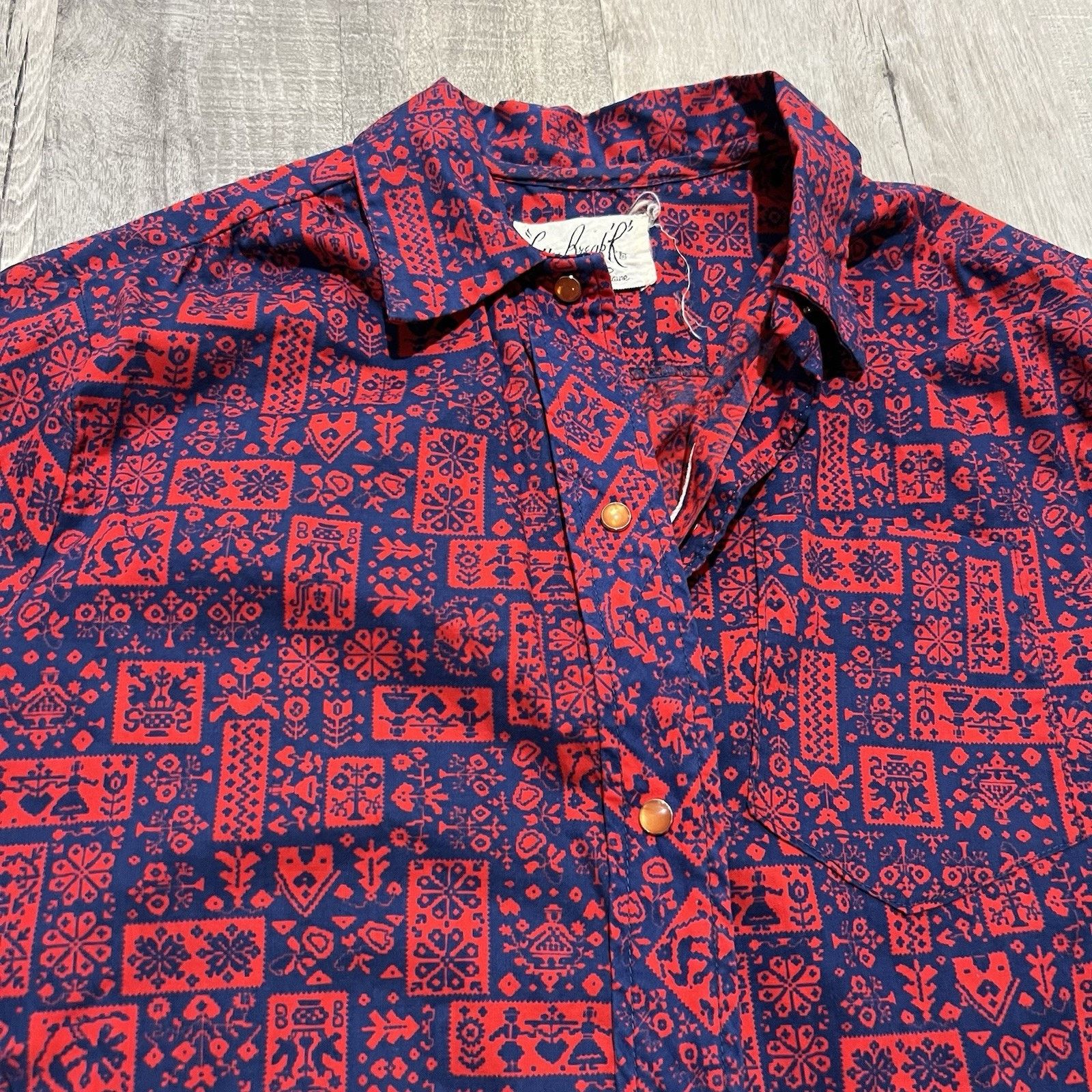 Vintage 60s Coffee Break R Miss Elaine Mod Red Floral Mini Dress Size M / US 6-8 / IT 42-44 - 4 Thumbnail