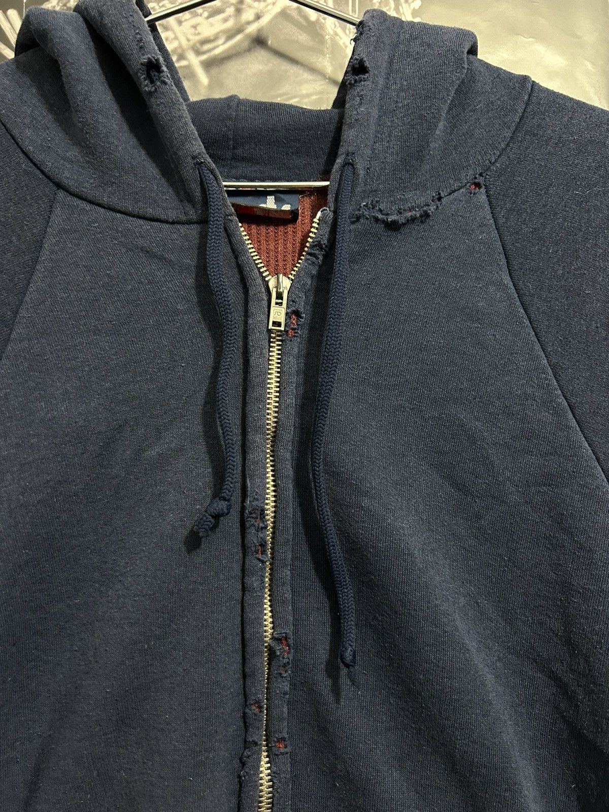 Vintage VINTAGE WAFFLE THERMAL HOODIE 90’s Size US L / EU 52-54 / 3 - 3 Thumbnail