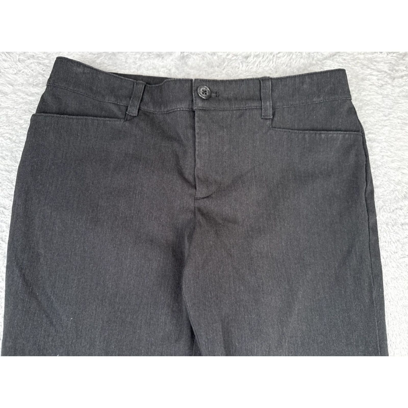 Ralph Lauren Lauren Ralph Lauren Pants Women 6P Gray Cotton Twill Low Rise 29x27 Straight Leg Chino Pockets Zipper Size 28" / US 6 / IT 42 - 4 Thumbnail