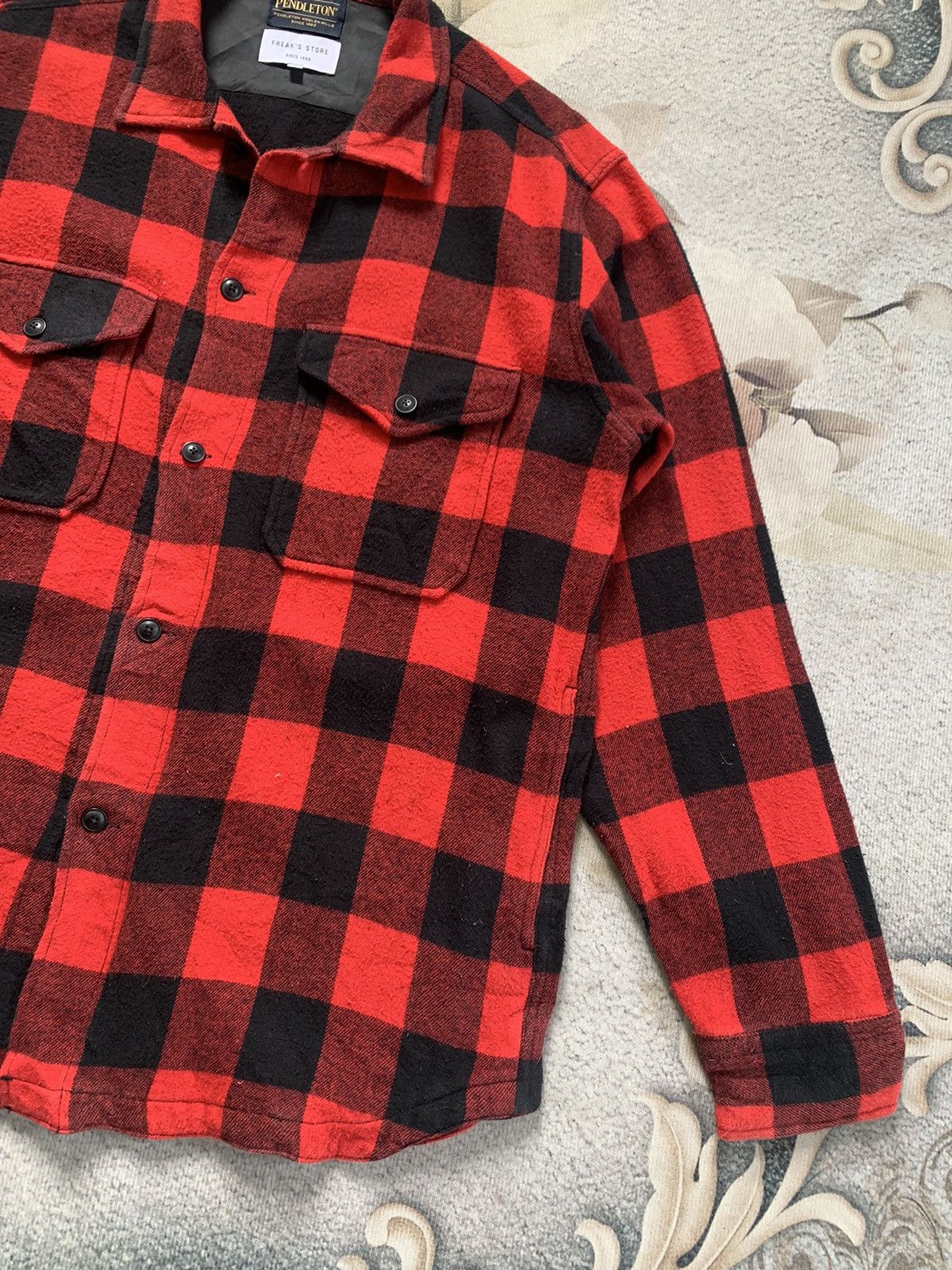 Pendleton Pendleton Freak's Store Wool Red Tartan Flannel Jacket Size US L / EU 52-54 / 3 - 4 Thumbnail