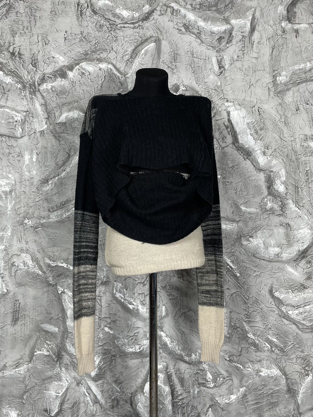Designer × Diesel Diesel Y2K Double Neck Sweater Maison Margiela Style Size S / US 4 / IT 40 - 6 Thumbnail