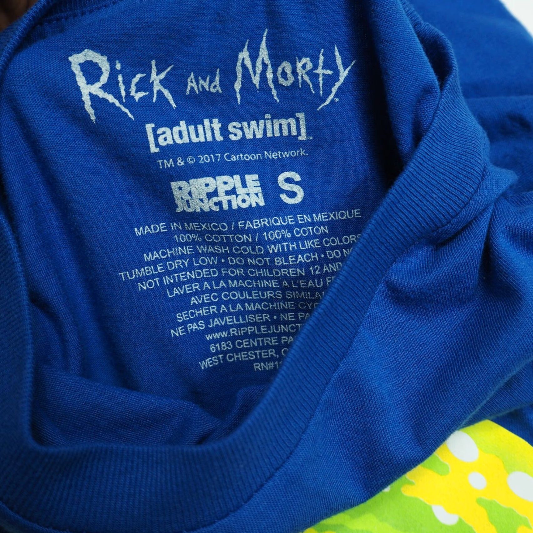 Ripple Junction Rick and Morty T-Shirt - Unisex Adults - Short Sleeve - Blue - Adult Small - Ripple Junction - Crew Neck - 90s/Cartoon Network/Adult Swim Merchandise Size US S / EU 44-46 / 1 - 7 Thumbnail