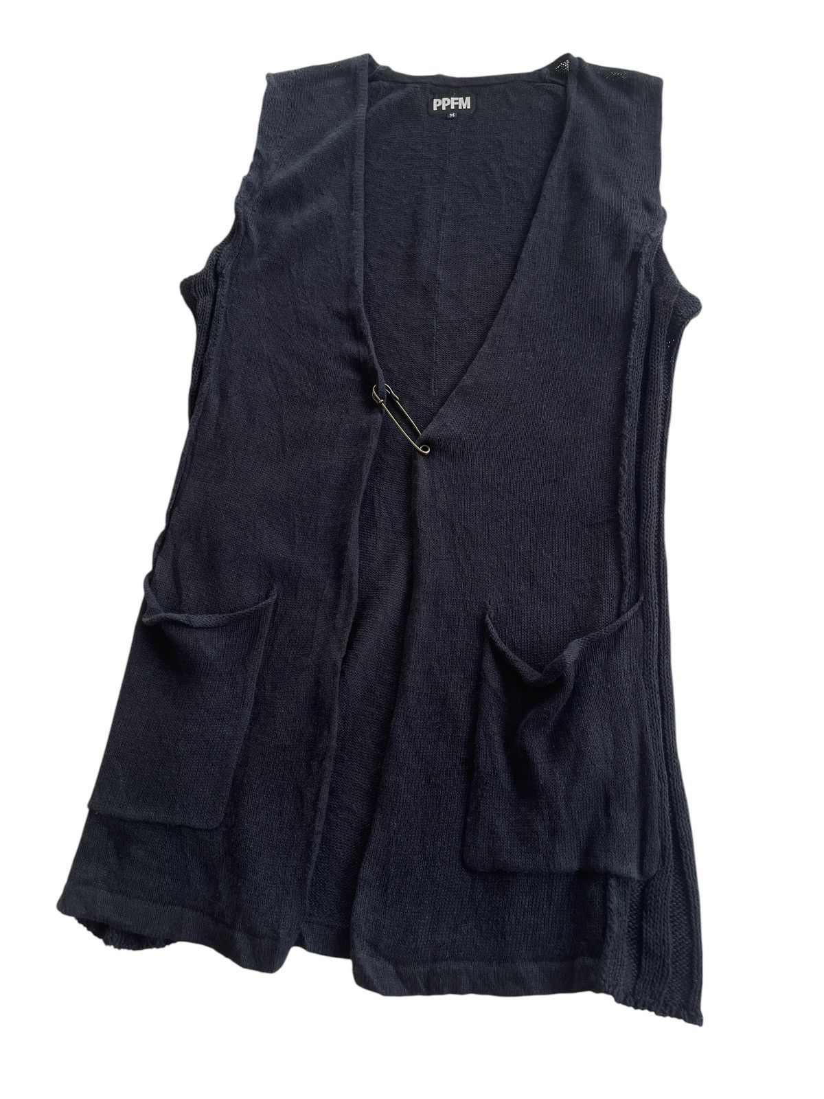Japanese Brand PPFM Safety Pin Sleeveless If six was Nine Cardigan Size US M / EU 48-50 / 2 - 3 Thumbnail