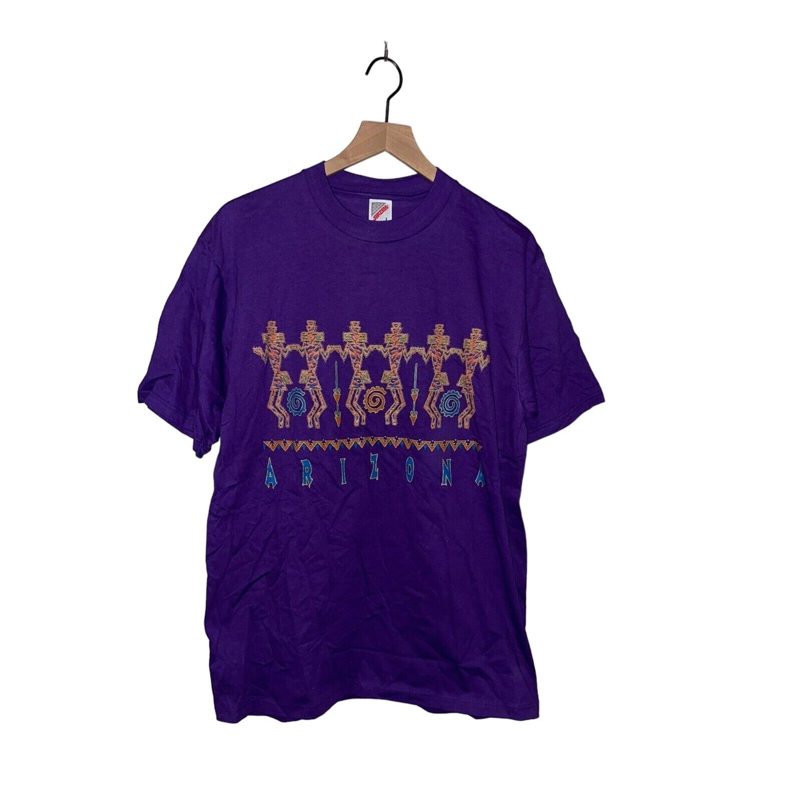Jerzees Vintage Arizona Native Shirt American Purple Tee VTG 90s L Size US L / EU 52-54 / 3 - 1 Thumbnail
