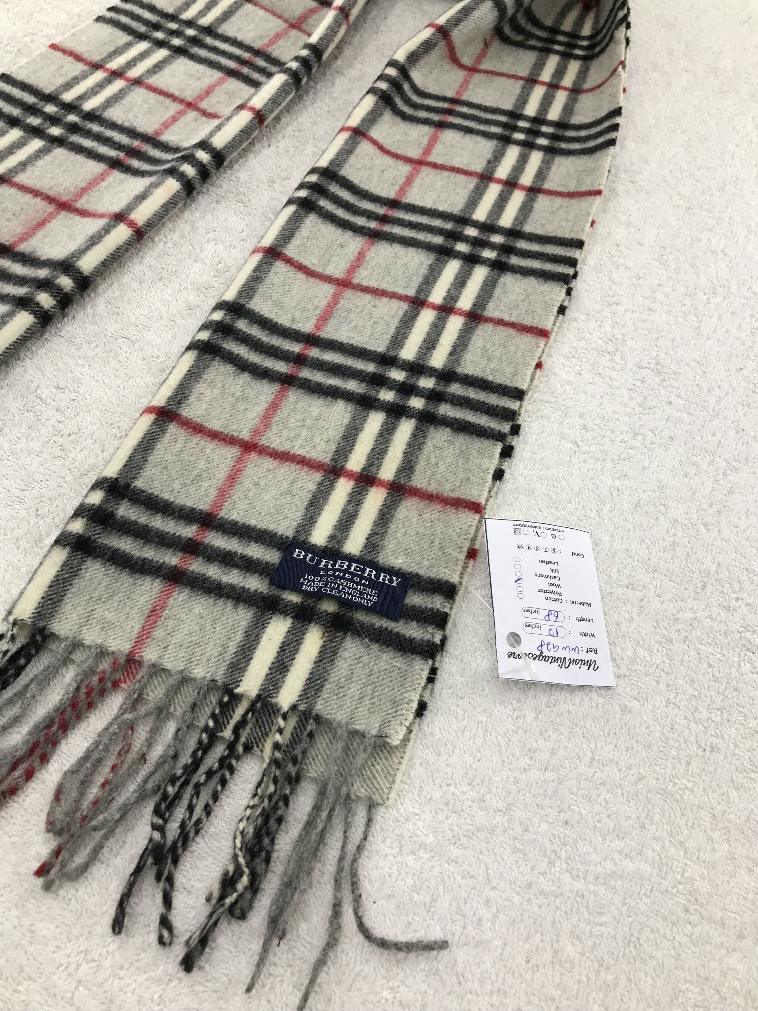 Burberry × Vintage Burberry Scarf / Muffler / Neckwear - WW928 Size ONE SIZE - 4 Thumbnail