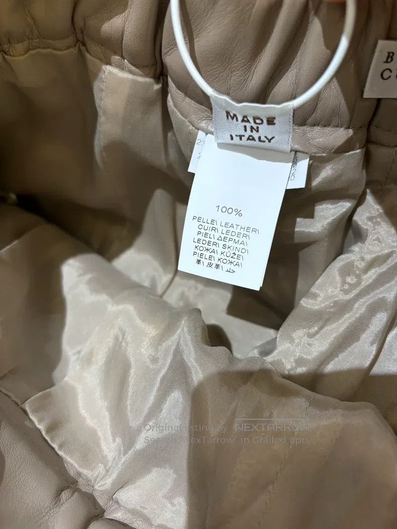 Brunello Cucinelli Brunello Cucinelli 2023 Autumn-Winter Beige Leather Pants Size 26" / US 2 / IT 38 - 7 Thumbnail