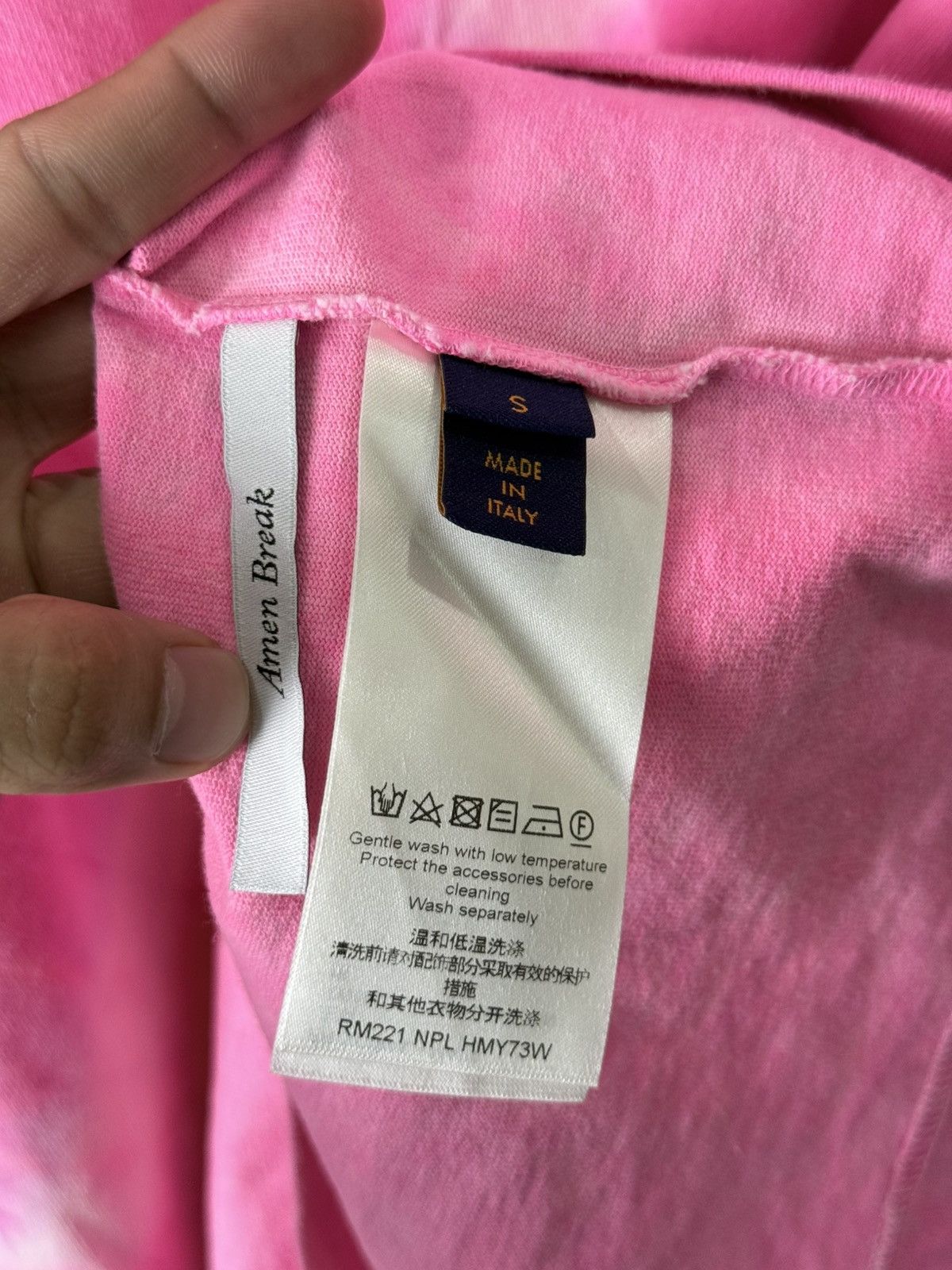Louis Vuitton LV Tie&Dye Pink Tee Size US S / EU 44-46 / 1 - 7 Thumbnail