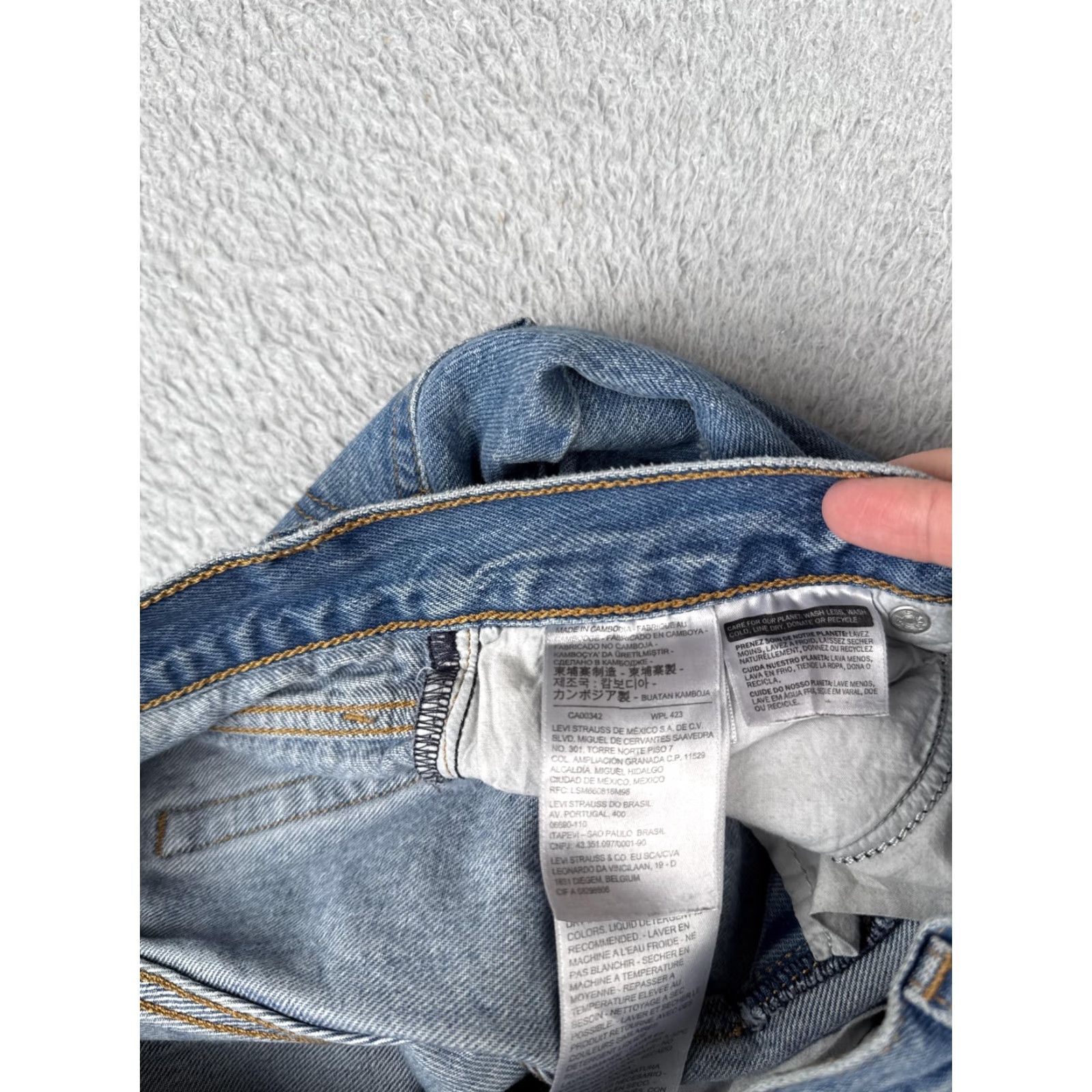Levi's Levi's Wedgie Fit Jeans Women 27 Blue Distressed Button Fly High Rise Straight 5-Pocket Denim 100% Cotton Midi Blue Size 27" / US 4 / IT 40 - 7 Thumbnail