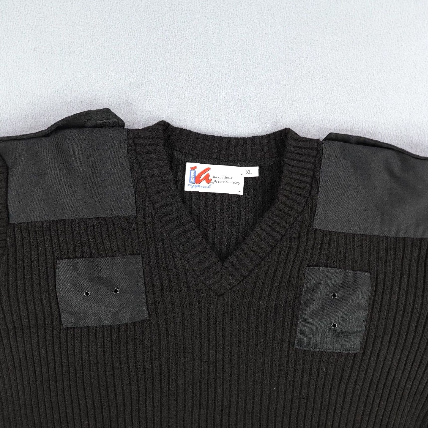 Vintage VINTAGE Horace Small Sweater Mens XL Black Commando Pullover V-Neck Size US XL / EU 56 / 4 - 2 Thumbnail