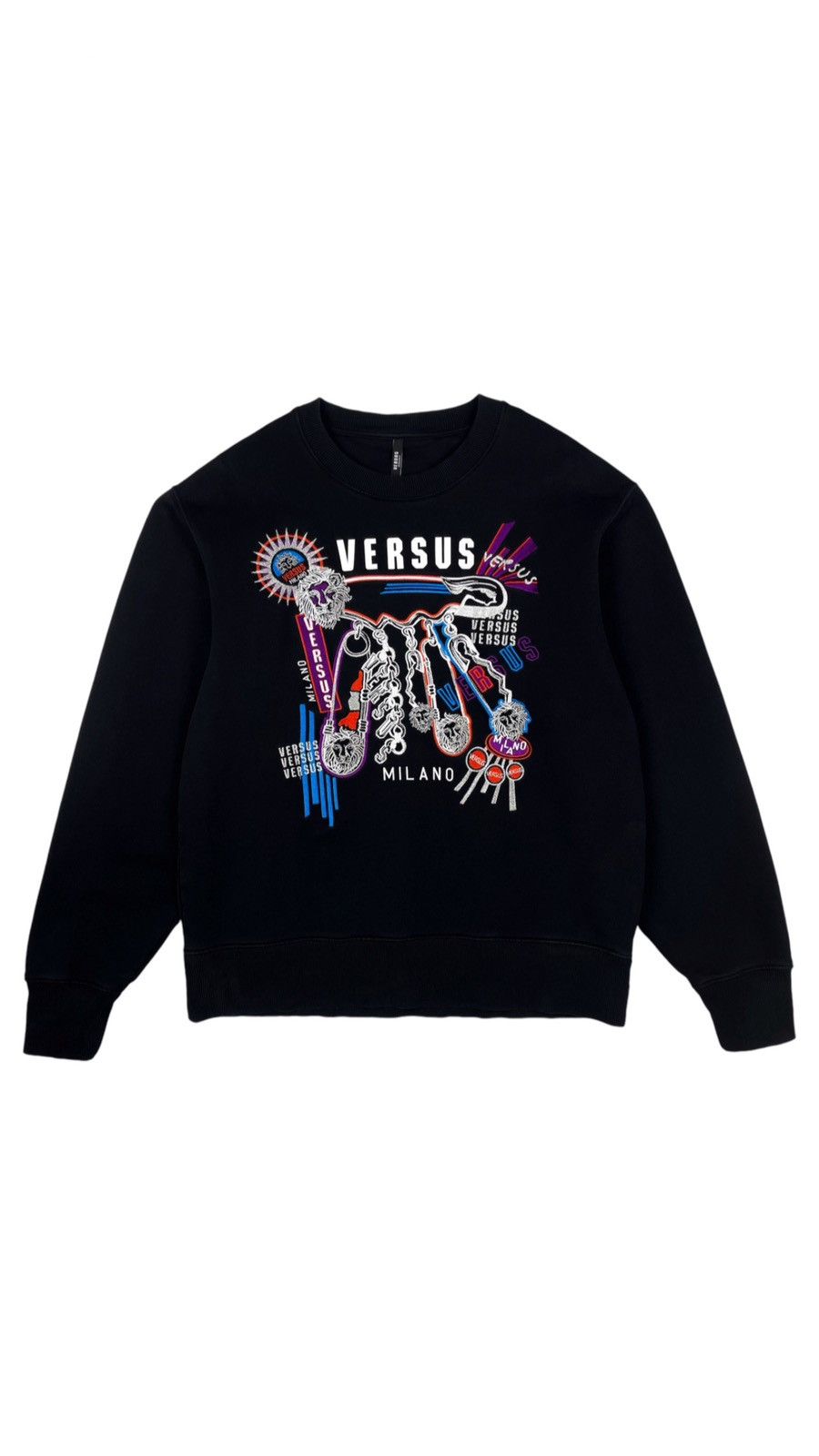 Versace Versus Versace Milano Safety Pink Graphic Sweatshirt Size US S / EU 44-46 / 1 - 2 Thumbnail