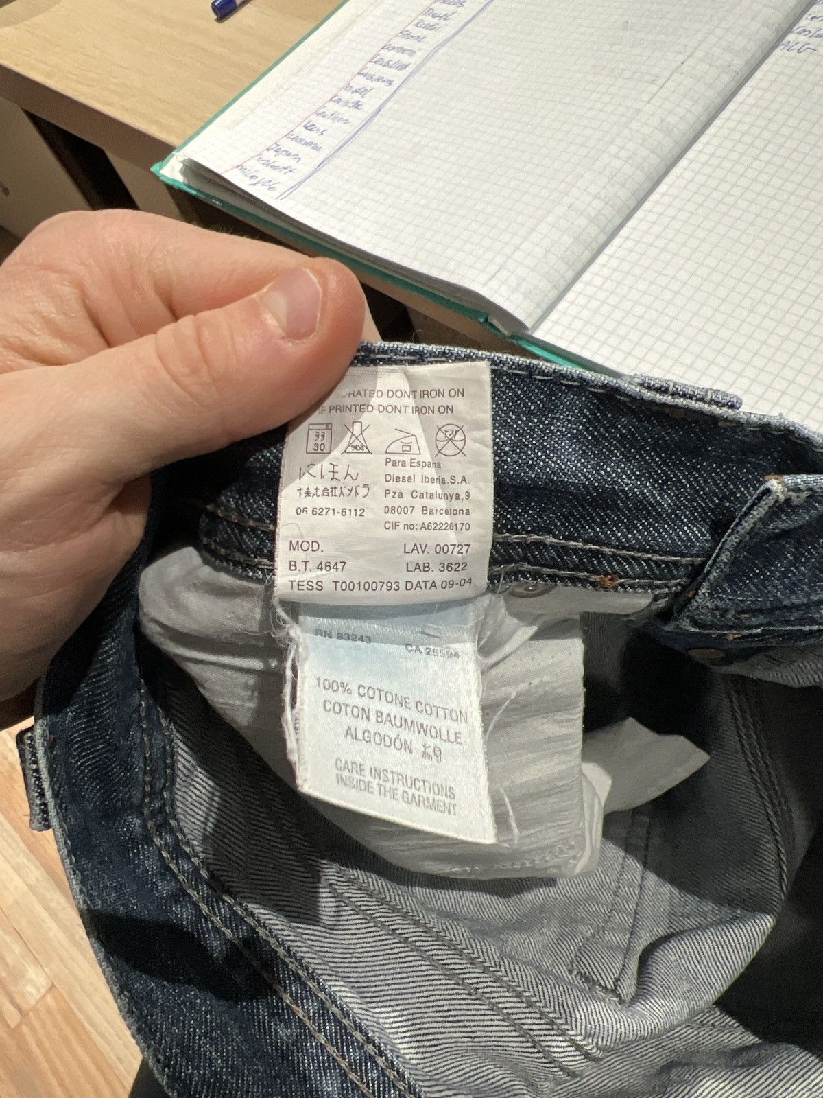 Diesel Vintage 90s Diesel y2k distressed jeans thrashed pants denim Size US 29 - 18 Thumbnail