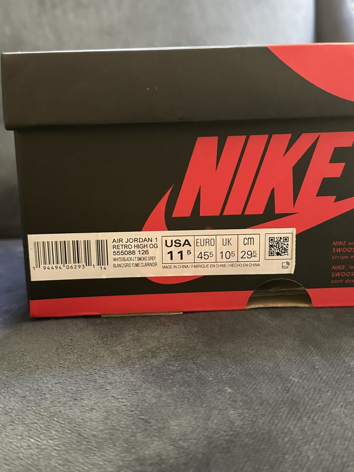 Smoke Grey Air Jordan 1 High