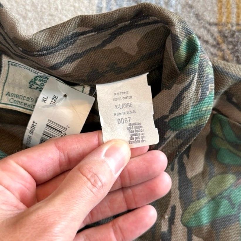 Vintage VINTAGE Mossy Oak Greenleaf Camo Jacket Mens XL Hunting 80s USA Camouflage Shirt? Size US XL / EU 56 / 4 - 4 Thumbnail