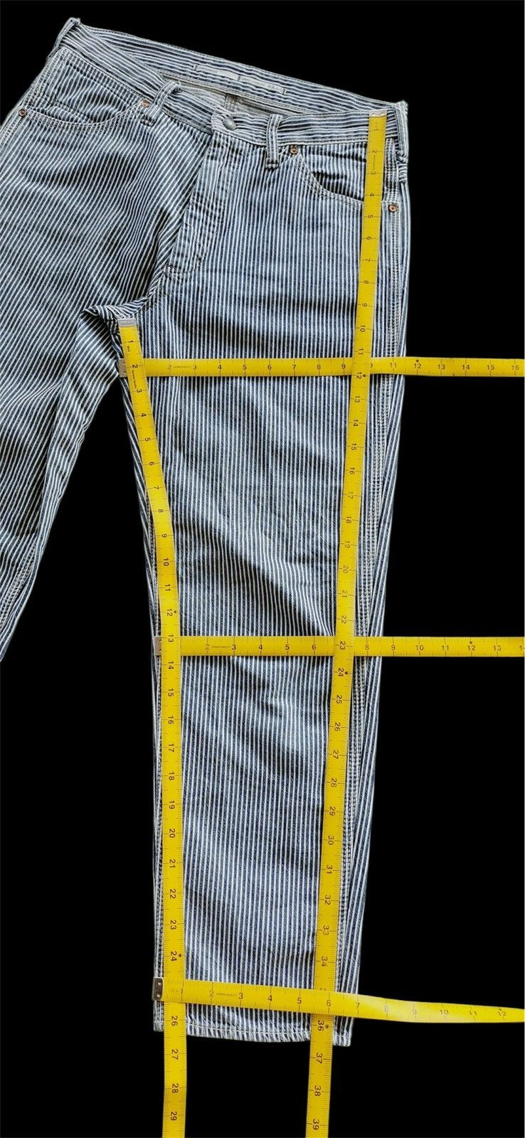 OMNIGOD Omnigod Japan Hickory Tapered Denim Ankle Jeans Size US 30 / EU 46 - 13 Thumbnail