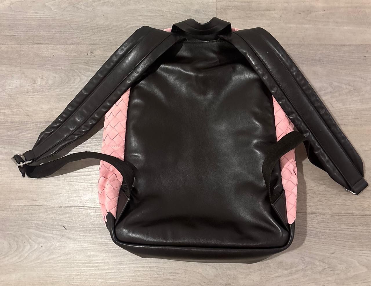 Bottega Veneta Bottega Veneta Pink Intrecciato Suede Backpack Size ONE SIZE - 5 Thumbnail