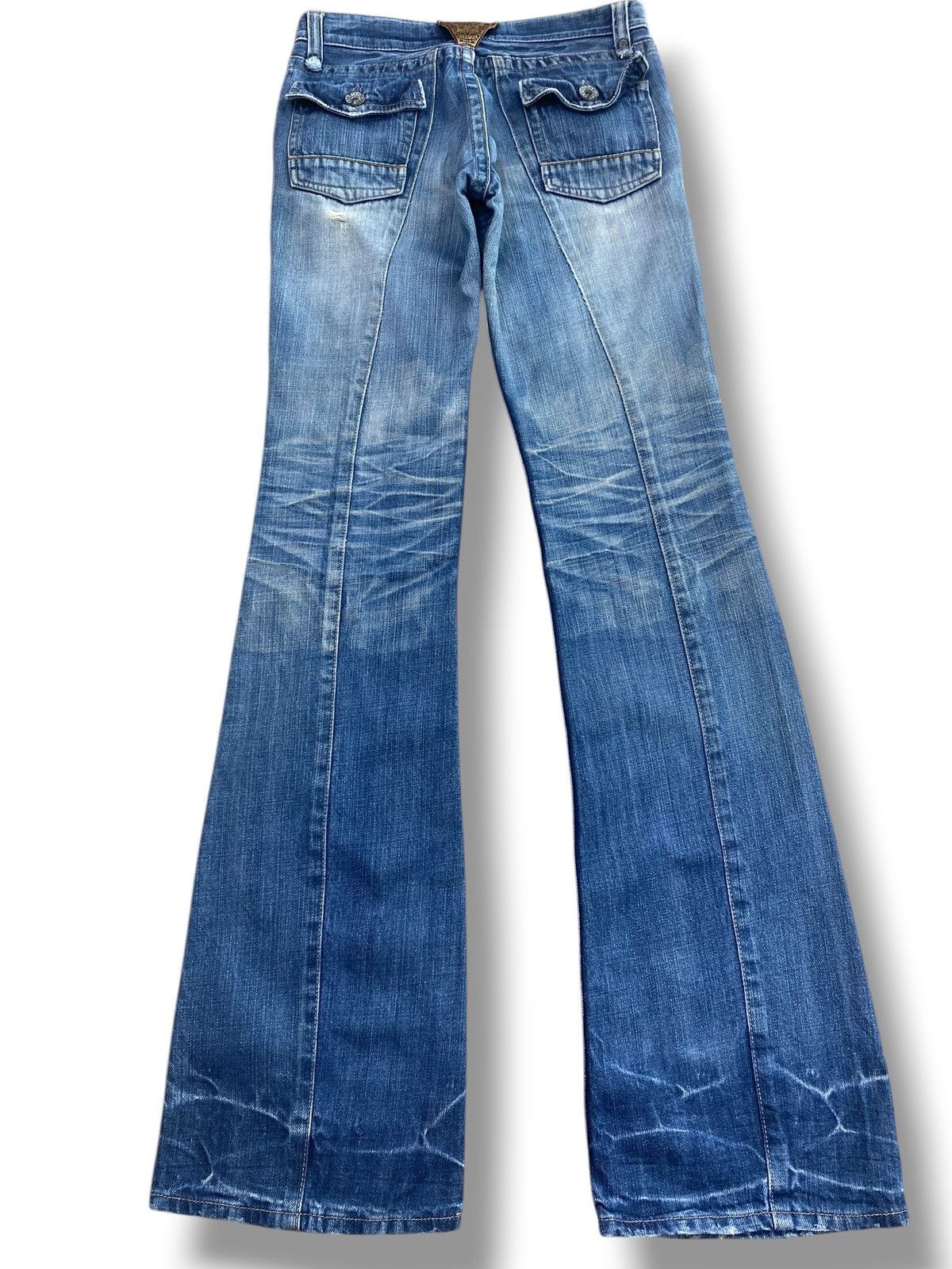 Japanese Brand Japanese Brand Grunde Faded Wash Style Flare Jeans Size US 27 - 3 Thumbnail