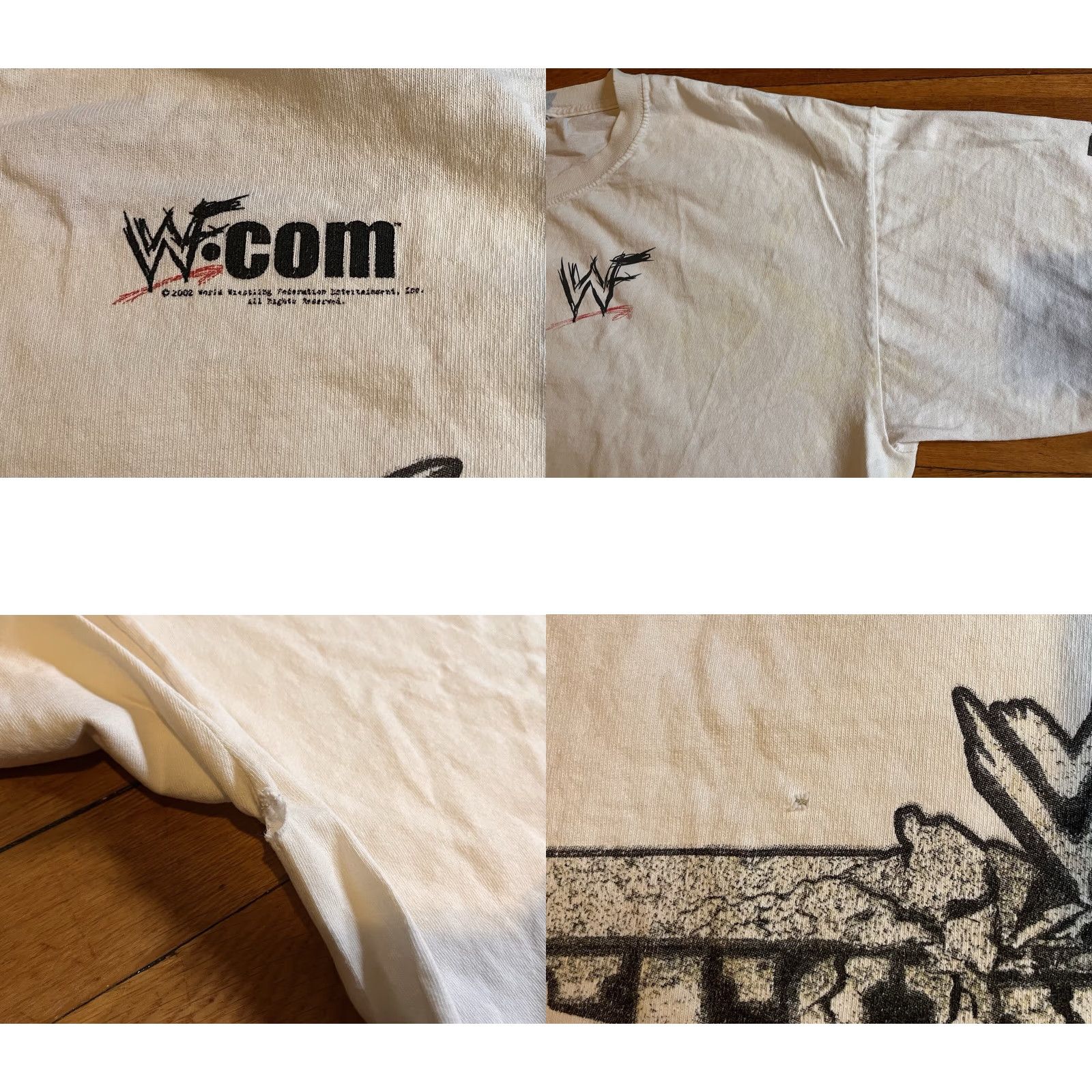 Vintage VINTAGE WWE T-Shirt Men’s 2XL White 2002 Tough Enough 2 Graphic Print Back Singles Extra Sizable? Size US XXL / EU 58 / 5 - 8 Thumbnail