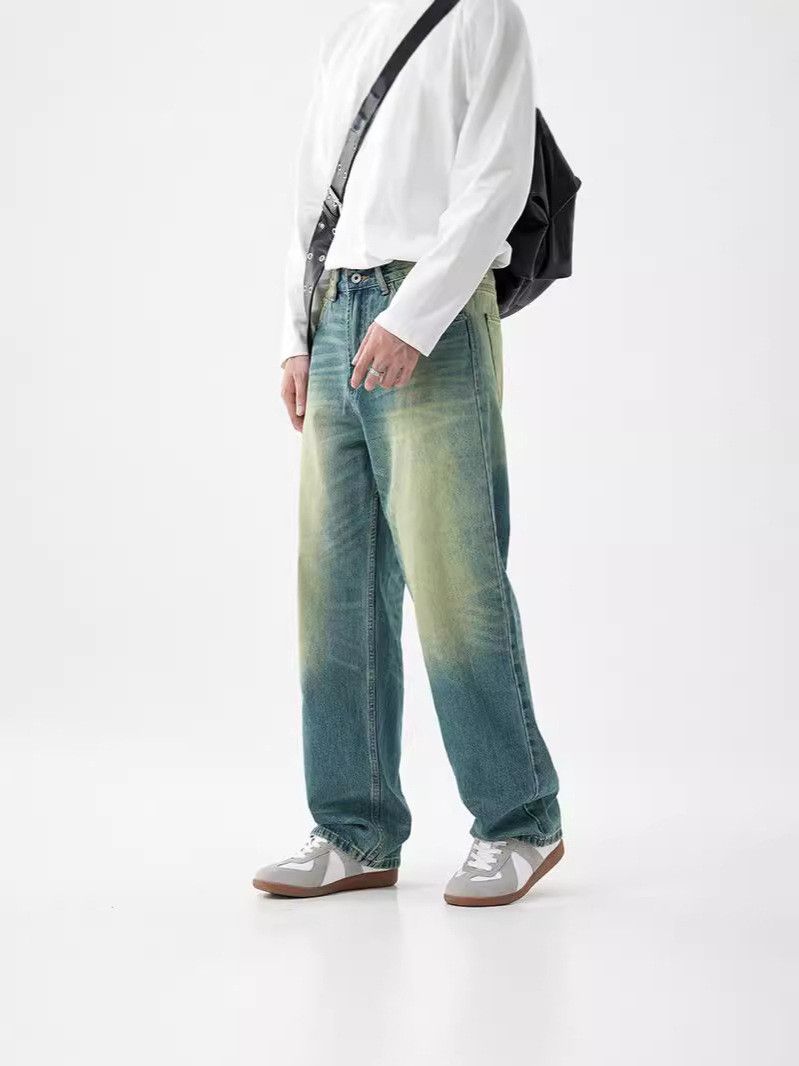 Vintage Men's American Retro Straight-Leg Jeans with Whiskering Size US 32 / EU 48 - 5 Thumbnail