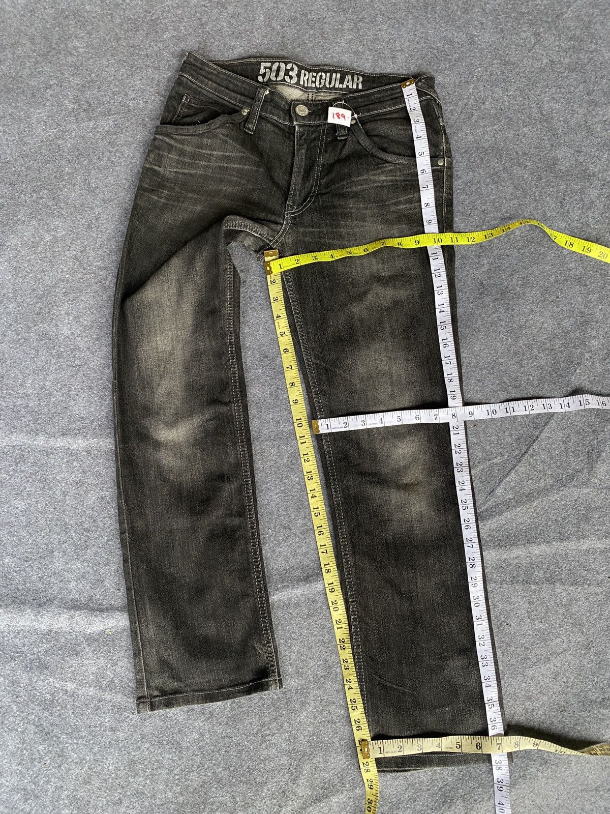 Edwin × PPFM Vintage edwin 503 blue trip denim Size US 29 - 7 Thumbnail