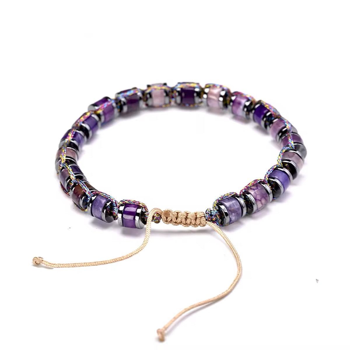 Jewelry Natural Agate Rope Hand Woven Bracelet Size ONE SIZE - 4 Thumbnail