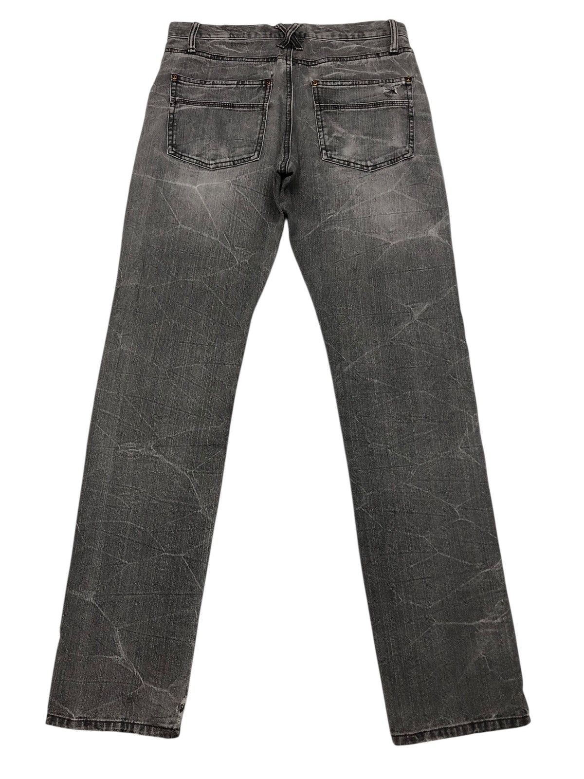 Tornado Mart 🔥JAPANESE BRAND WHISKER CRACK WASH FADED GREY DISTRESS JEANS Size US 30 / EU 46 - 5 Thumbnail