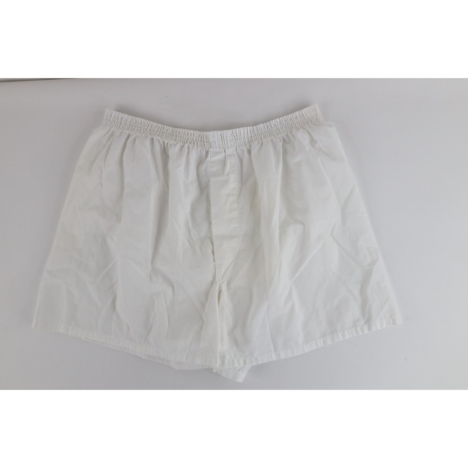 Vintage Vintage 60s 70s Blank Sheer Sleep Night Boxers Shorts White Size US 36 / EU 52 - 1 Thumbnail