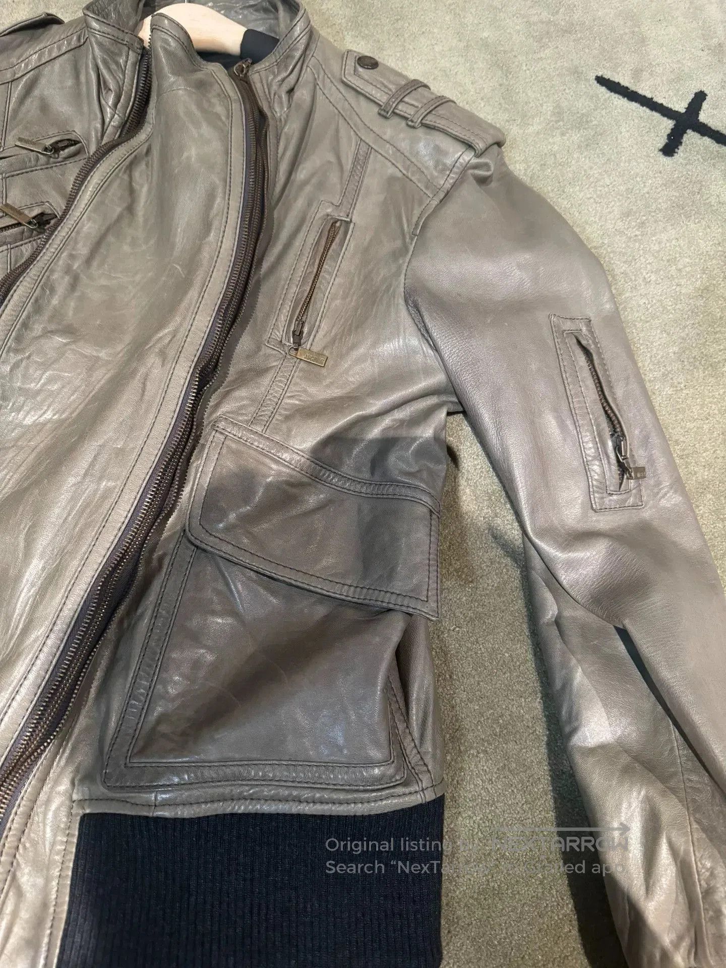 Vintage Just Cavalli Leather Jacket with Multiple Pockets. Size US M / EU 48-50 / 2 - 5 Thumbnail