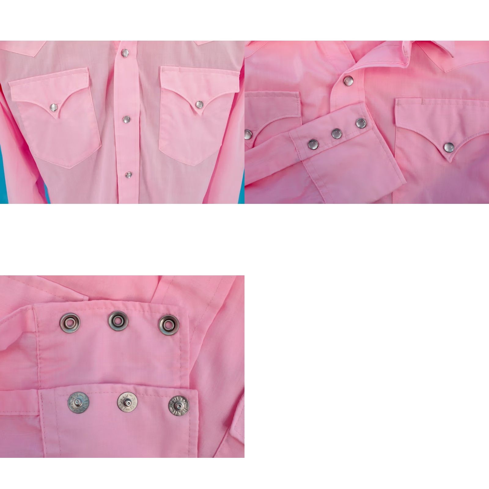 Vintage H Bar C Western Shirt Mens VTG 70s Pink H Bar C Size M 15.5 33 1970s Casual Long Sleeve Shirt Size US M / EU 48-50 / 2 - 8 Thumbnail