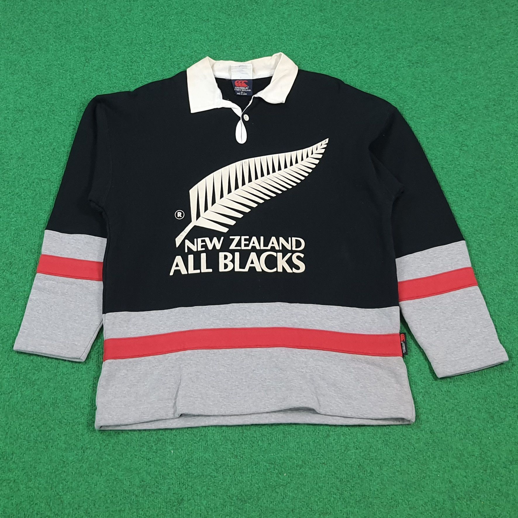 Canterbury of New Zealand Vintage All Blacks Rugby Polo Shirt Canterbury C302N23 Size US M / EU 48-50 / 2 - 1 Thumbnail